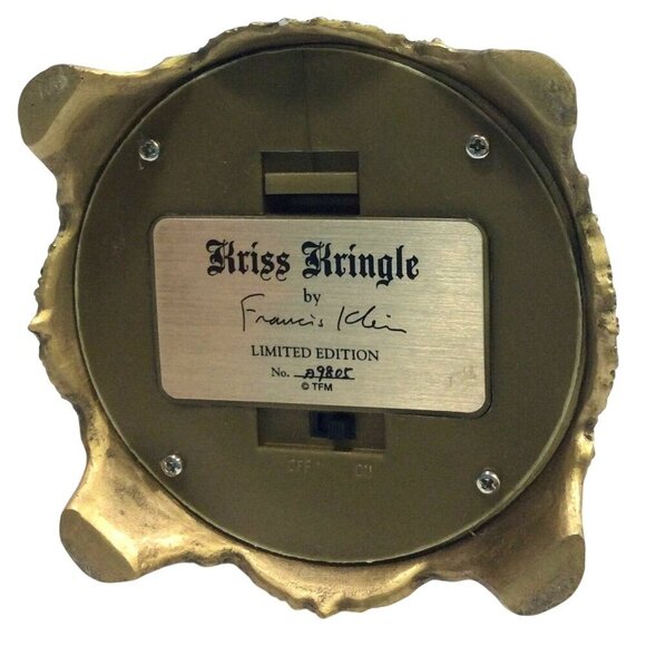 Franklin Mint Kriss Kringle Santa Claus Figurine Glass Dome F Klein NO MUSIC - Picture 7 of 8